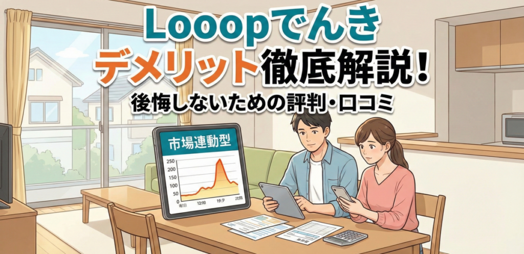 Looopでんきデメリットを徹底解剖！後悔しないための評判や口コミまとめ