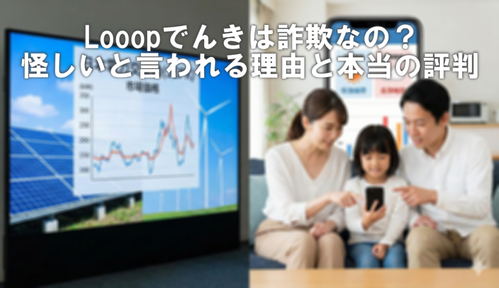 Looopでんきは詐欺なの？怪しいと言われる理由と本当の評判