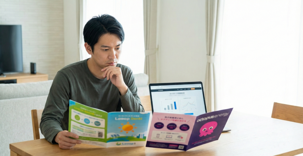 ループ電気と他の電力会社を徹底比較