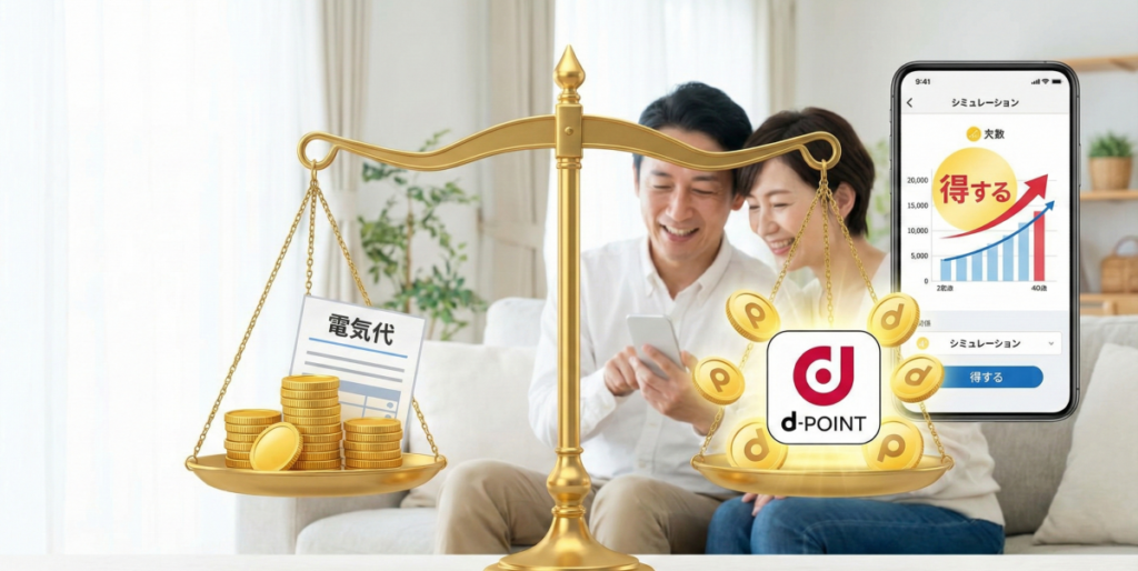 ドコモでんき改悪後でも得をするための損益分岐点と賢い選び方