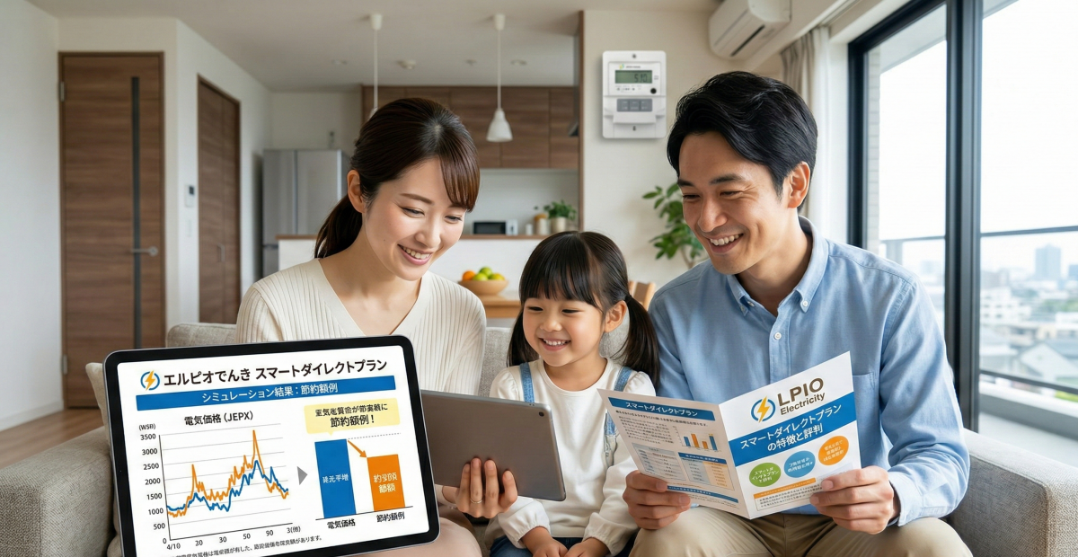 エルピオでんきスマートダイレクトプランの評判は？市場連動型の仕組みを徹底解説