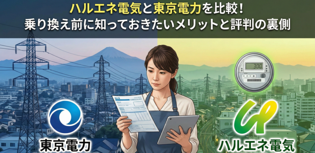 ハルエネ電気と東京電力を比較！乗り換え前に知っておきたいメリットと評判の裏側
