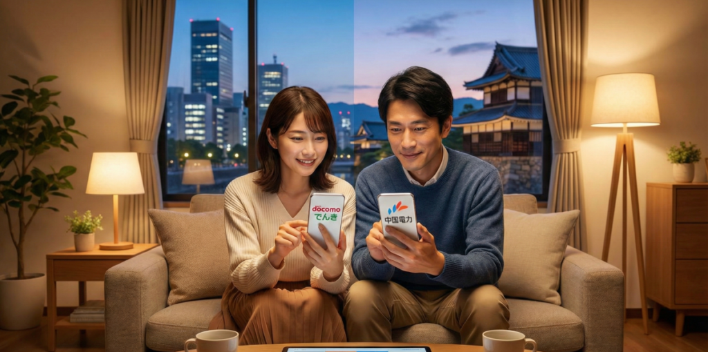 ドコモ電気と中国電力を徹底比較！月々の支払いやdポイント還元で得するのはどっち？