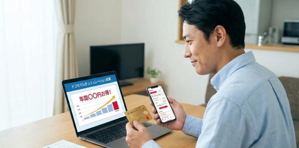 ドコモ電気は安いのかシミュレーションで比較してわかった得する人