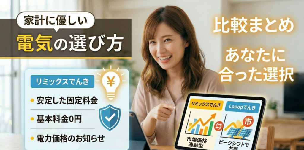 リミックスでんきとLooopでんきの比較まとめ